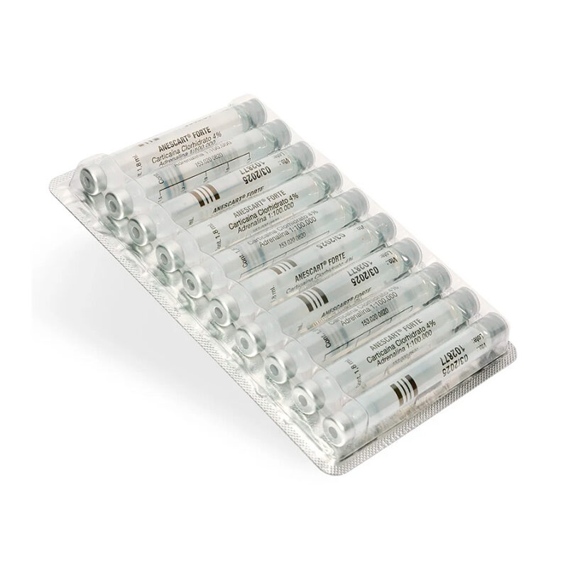 anescart forte carpule plastico
