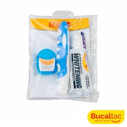 Bucal TAC Kit de Viaje: Cepillo + Gel Dental Whitening 20 g + Hilo Dental 15 mts.