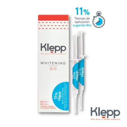 Klepp Whitening Gel Blanqueador 11% 2 jgas (3 g c/u) Menta