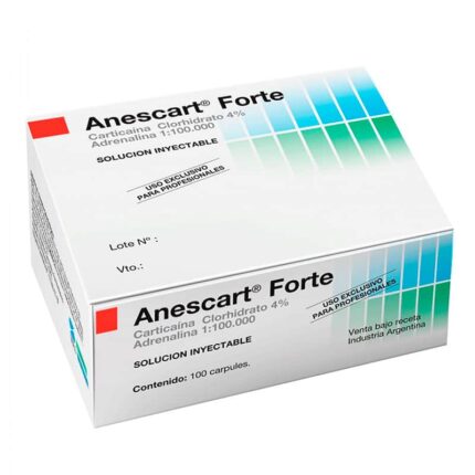 Anestesia Carpules Plásticas 100 u Anescart Forte Sidus