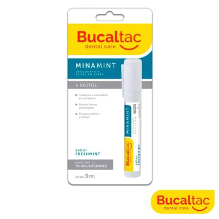 BUCALTAC Minamint Deo Desodorante Bucal Spray Freshmint con Xilitol 9 mL