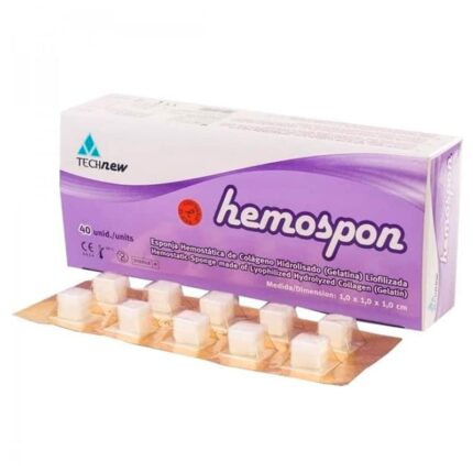 Esponjas Hemostáticas 10 x 10 x 10 mm x 40 Hemospon