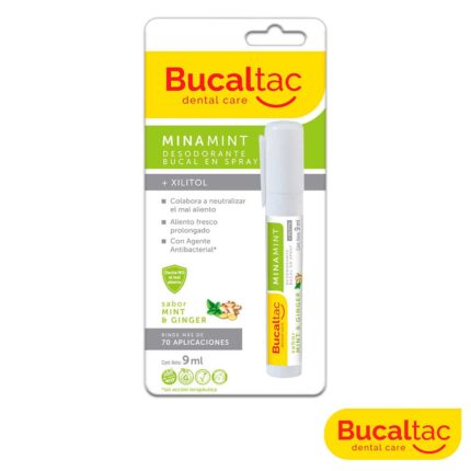 BUCAL TAC Minamint Deo Desodorante Bucal Spray Mint & Ginger con Xilitol 9 mL