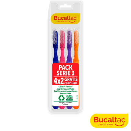BUCAL TAC Promo Pack 4x2 Cepillos Clásicos Serie 3